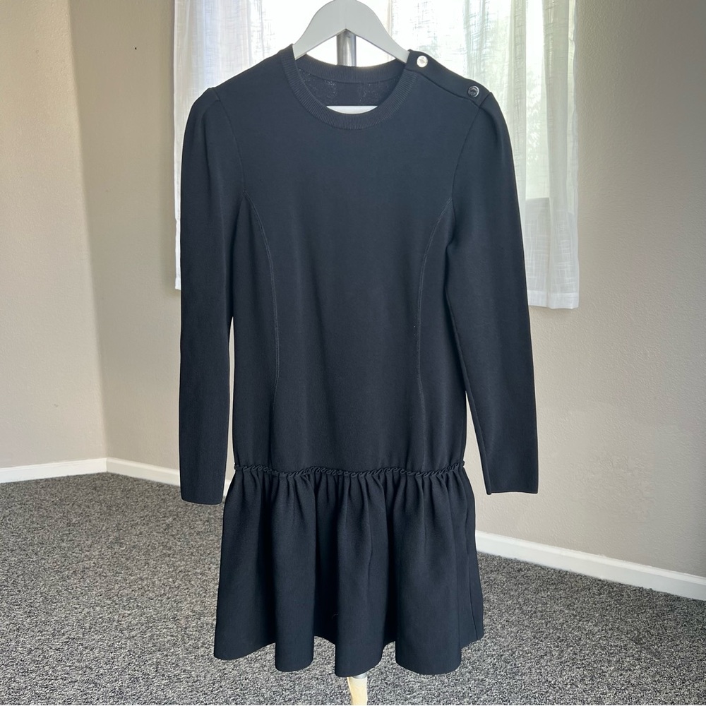 Reiss Charlotte Knitted Ruffle Hem Dress - Picture 2 of 13